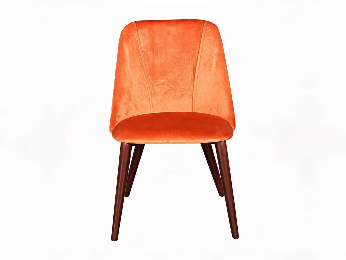 Evian Velvet Dining Chair Orange - Set of 2