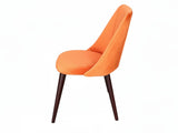 Evian Velvet Dining Chair Orange - Set of 2