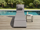 Miller Foldable Outdoor Sun Lounger - Light Grey