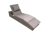 Miller Foldable Outdoor Sun Lounger - Light Grey