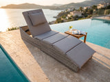Miller Foldable Outdoor Sun Lounger - Light Grey