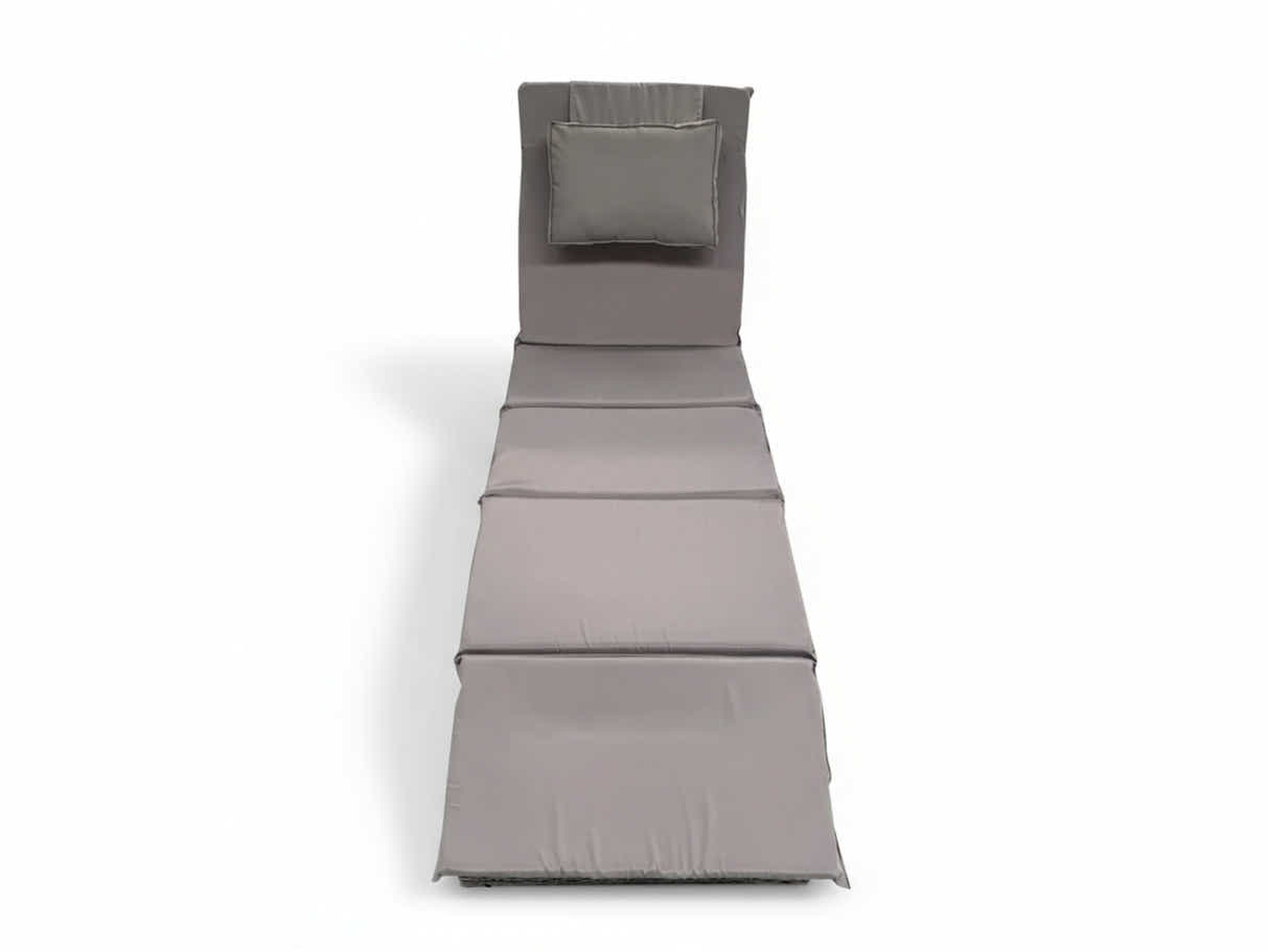 Miller Foldable Outdoor Sun Lounger - Light Grey