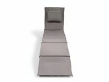 Miller Foldable Outdoor Sun Lounger - Light Grey