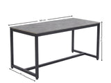 Grey Marble Look Dining Table - 160 cm