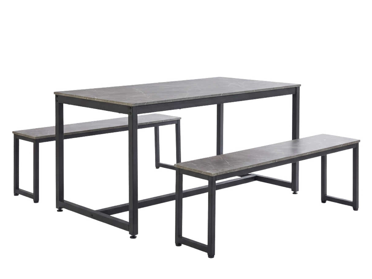 Grey Marble Look Dining Table - 160 cm
