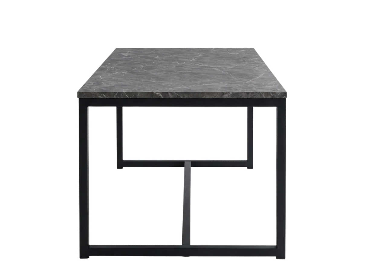 Grey Marble Look Dining Table - 160 cm