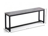 DS Grey Marble Look Dining Bench - 140 cm