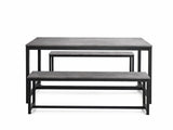 DS Grey Marble Look Dining Bench - 140 cm