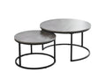 Nesting Coffee Table Set - Grey Marble Look