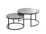 Nesting Coffee Table Set - Grey Marble Look