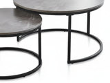 Nesting Coffee Table Set - Grey Marble Look