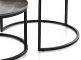 Nesting Coffee Table Set - Grey Marble Look