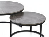Nesting Coffee Table Set - Grey Marble Look