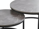 Nesting Coffee Table Set - Grey Marble Look