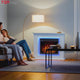 Mantel Electric Fireplace with LED Light - White
