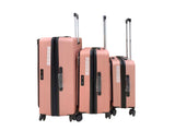 Luggage Set 3pcs front open rose gold