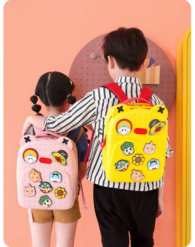 DS BS Kids Tide Cartoon Backpack-Pink