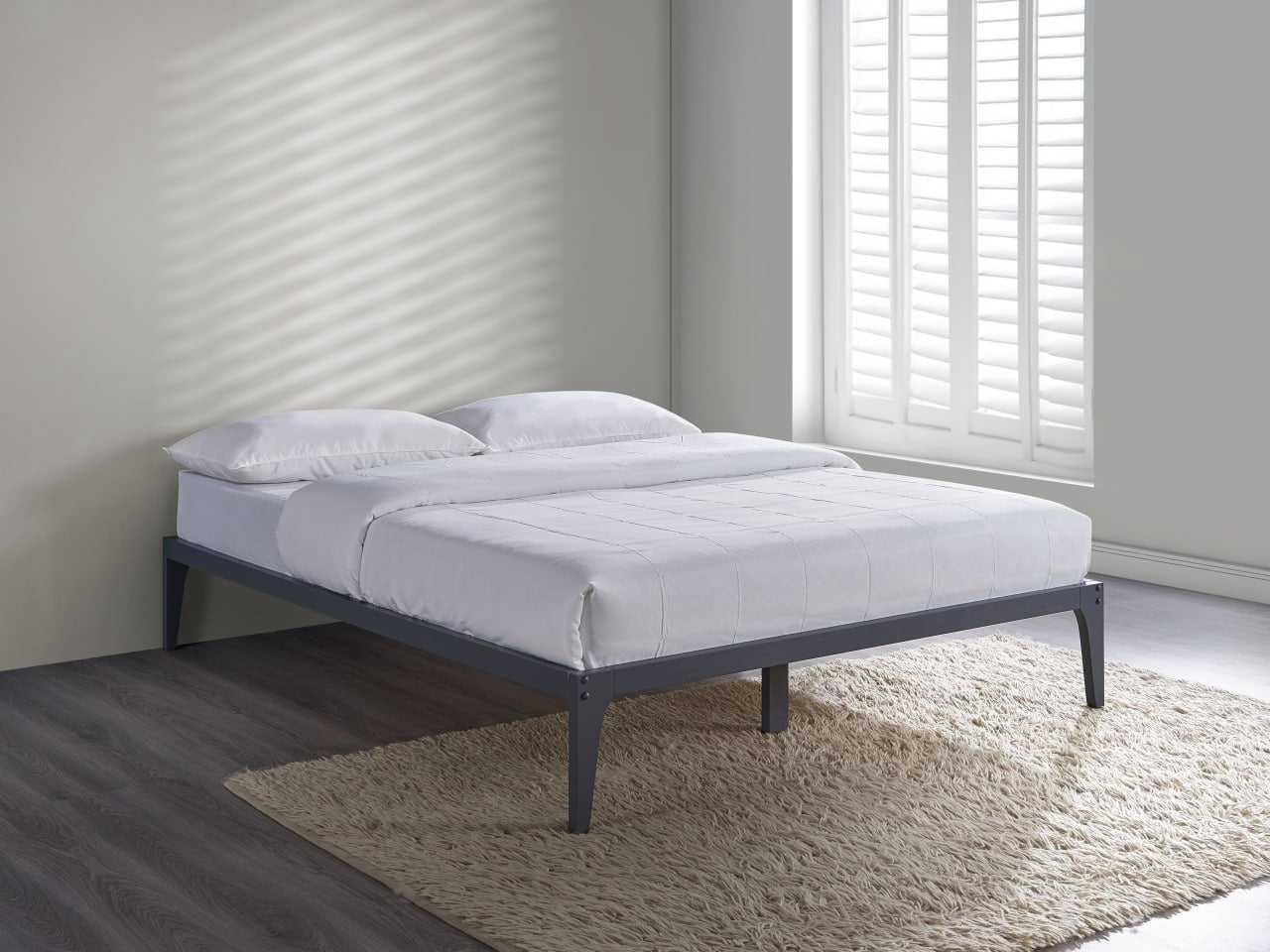 Samuel Queen Bedframe - Dark Grey