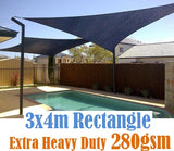 280Gsm Hdpe Shade Sail 3X4M Black rectangle