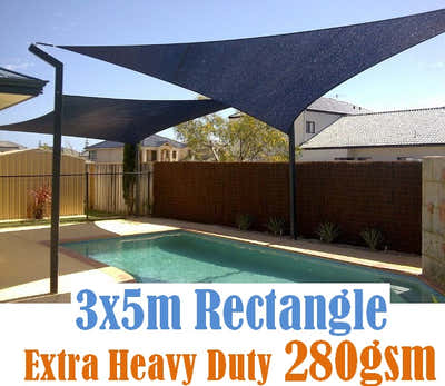 Shade sail D 3x5m BLACK