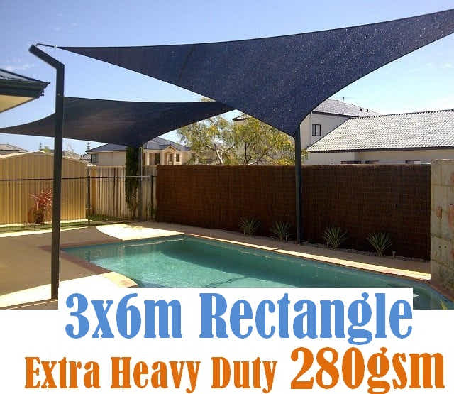 Shade sail D 3x6m BLACK