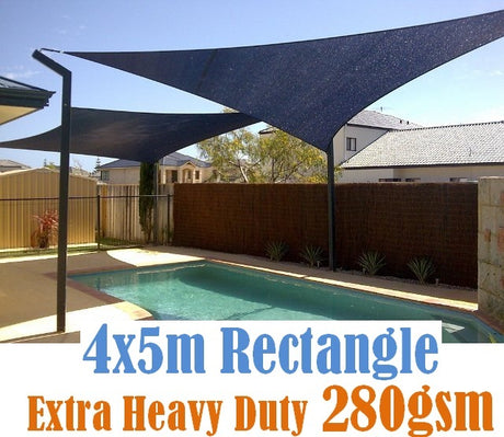 280Gsm Hdpe Shade Sail 4X5M Black square