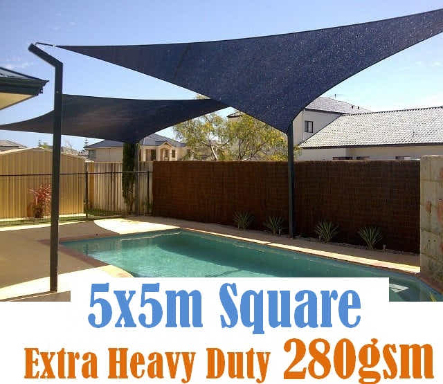 Shade sail D 5x5m BLACK