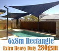 Shade sail D 6x8m BLACK