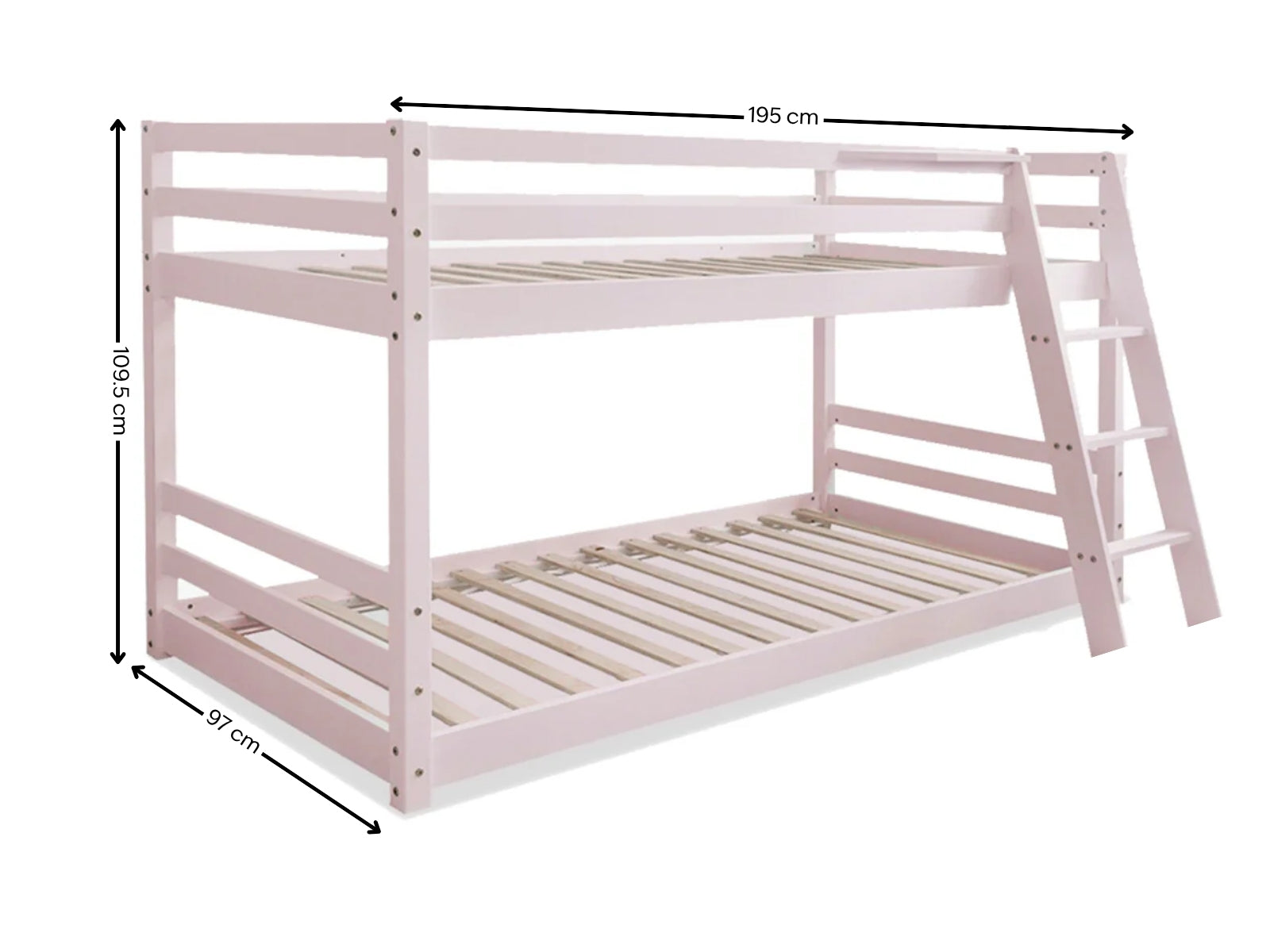 Polli Mid-Sleeper Bunk Bed - Pink