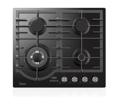 Midea 60cm Gas Cooktop Black Tempered Glass With Timer || 60GH096