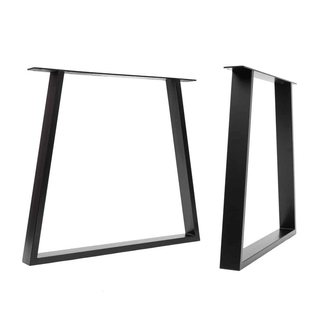 DS BS Set of 2 Steel Trapezoid Shape DIY Table Bench Legs 72cm-Black
