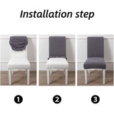 DS BS 4 Pack High Stretch Seat Chair Slipcover - White