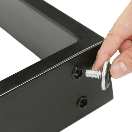 DS BS Set of 2 Steel Trapezoid Shape DIY Table Bench Legs 72cm-Black