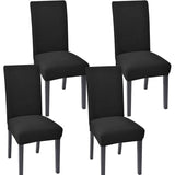DS BS 4 Pack High Stretch Seat Chair Slipcover - Black