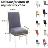 DS BS 4 Pack High Stretch Seat Chair Slipcover - Black