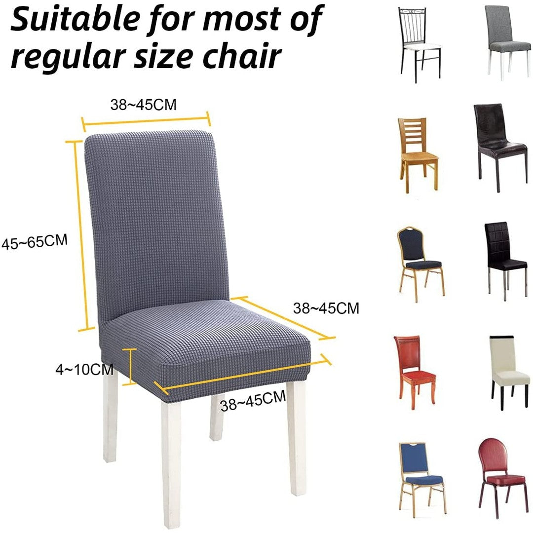 DS BS 4 Pack High Stretch Seat Chair Slipcover - Black