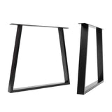 DS BS Set of 2 Steel Trapezoid Shape DIY Table Bench Legs 72cm-Black