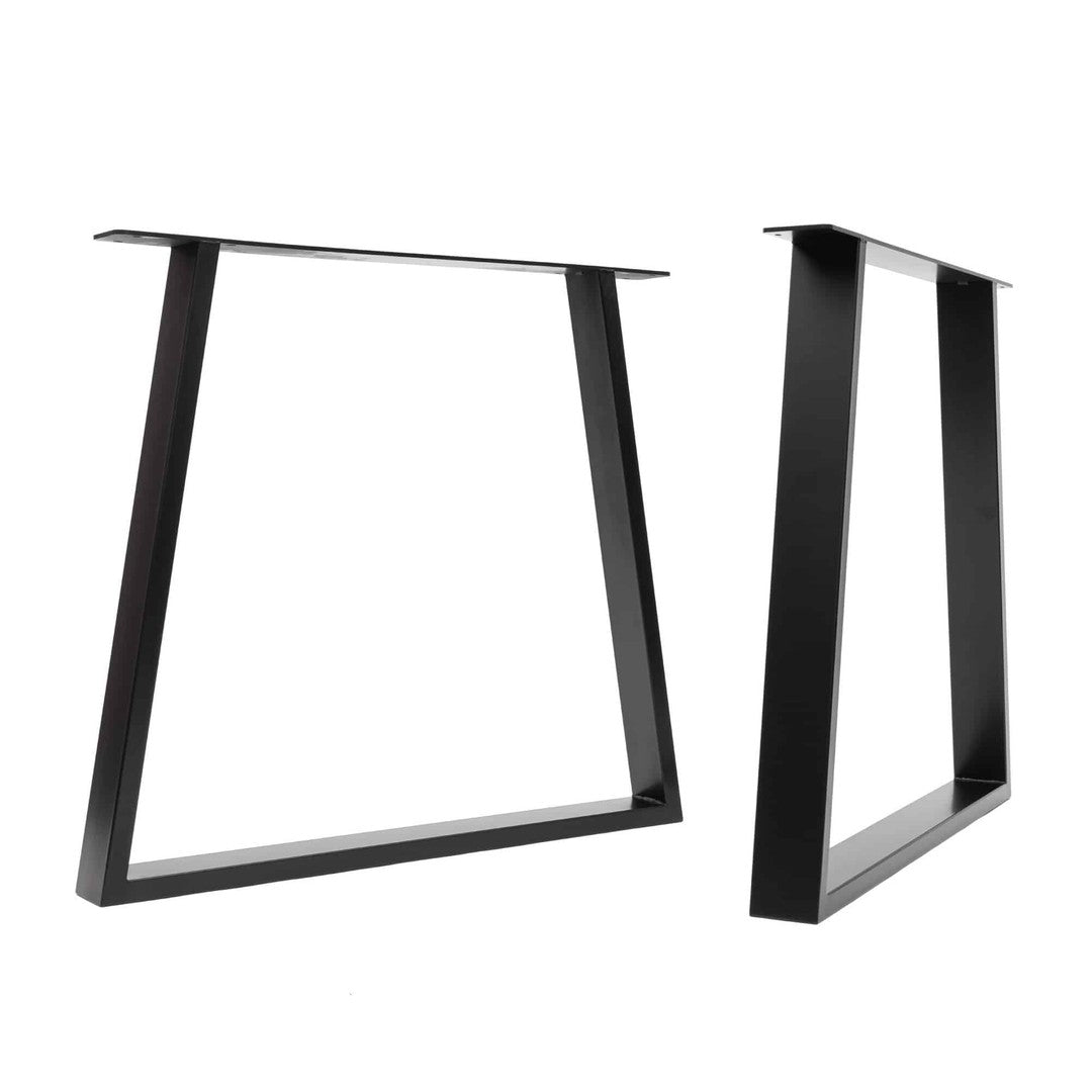 DS BS Set of 2 Steel Trapezoid Shape DIY Table Bench Legs 72cm-Black