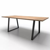 DS BS Set of 2 Steel Trapezoid Shape DIY Table Bench Legs 72cm-Black