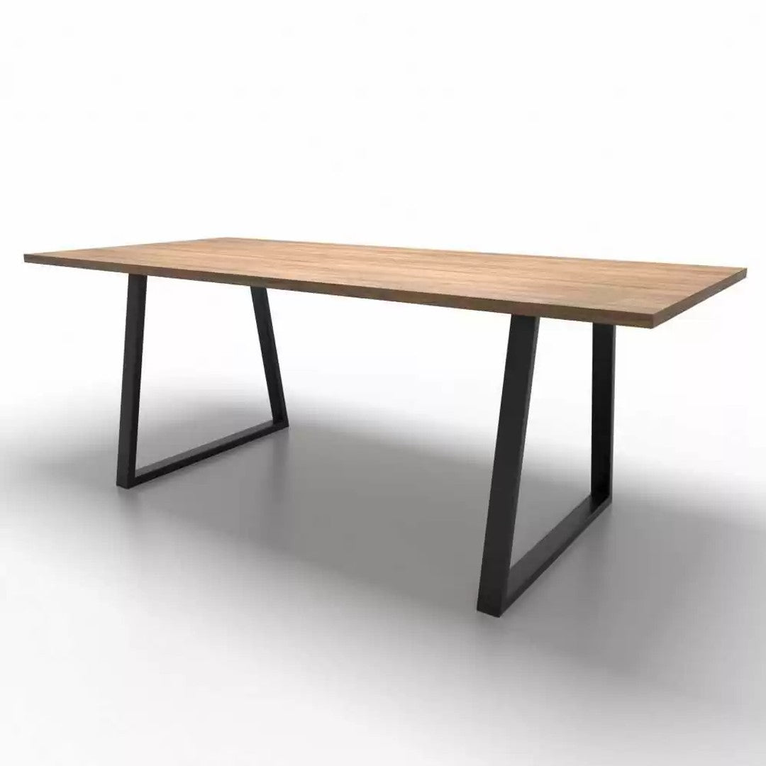DS BS Set of 2 Steel Trapezoid Shape DIY Table Bench Legs 72cm-Black