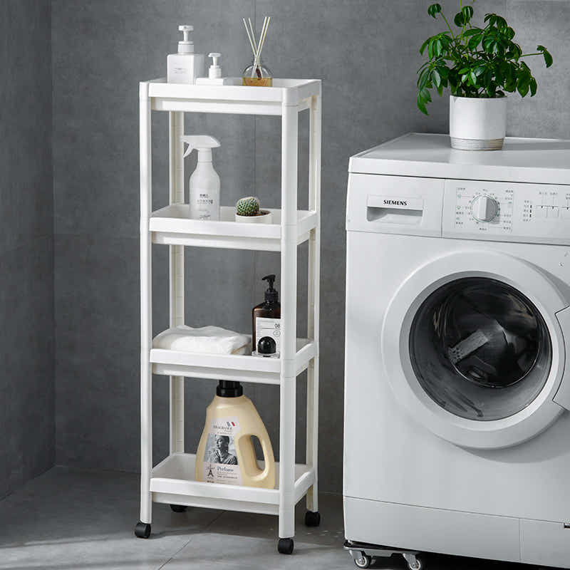 DS BS 4 Tier Wide Slide-Out Trolley Rack Shelf Organizer