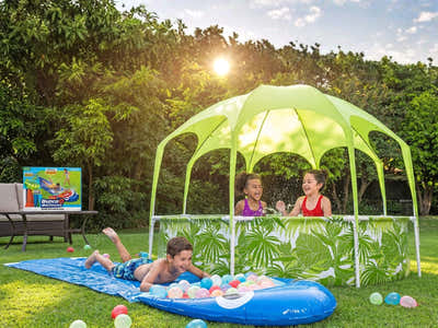 BestwaySplash-in-Shade Play Pool + ZURU Shark Slide