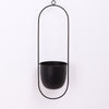 DS BS Minimalist Metal Plant Hanger Oval Shape-Black