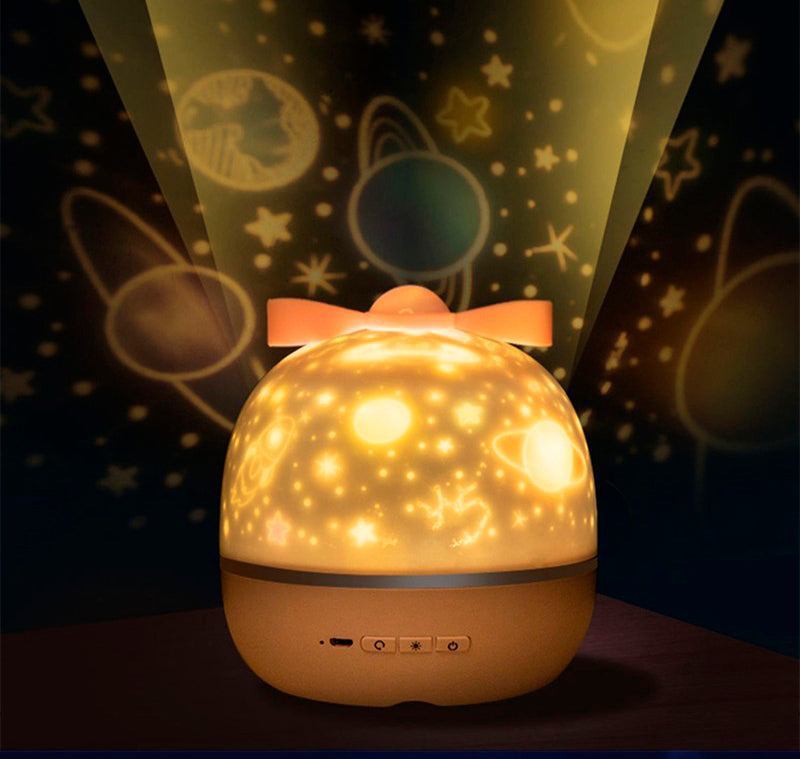 DS BS Starry Rotating Projector Lamp Night Light with 6 Pattern