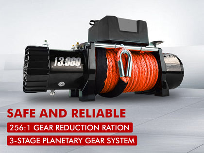 13000lbs Winch Set-Syn. Rope