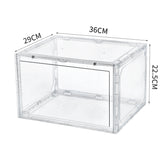 DS BS Stackable Clear Sneaker Shoe Box Organizer with Lids 2Pack