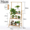 DS BS 3-Layer Wood Plant Shelves With Hanging Rod
