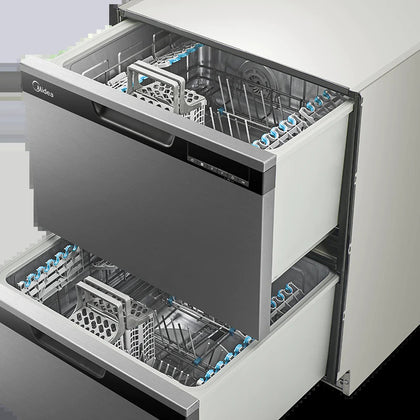 Midea 14 Place Settings Double Drawer Dishwasher JHDWDD14SS