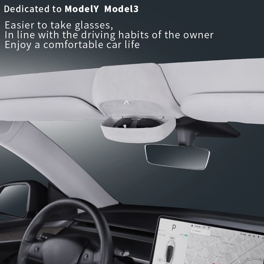DS BS Car Roof Sunglasses Holder for Tesla Model Y