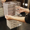 DS BS Acrylic Earring Holder and Jewelry Organizer 2 Slots 4 Drawers